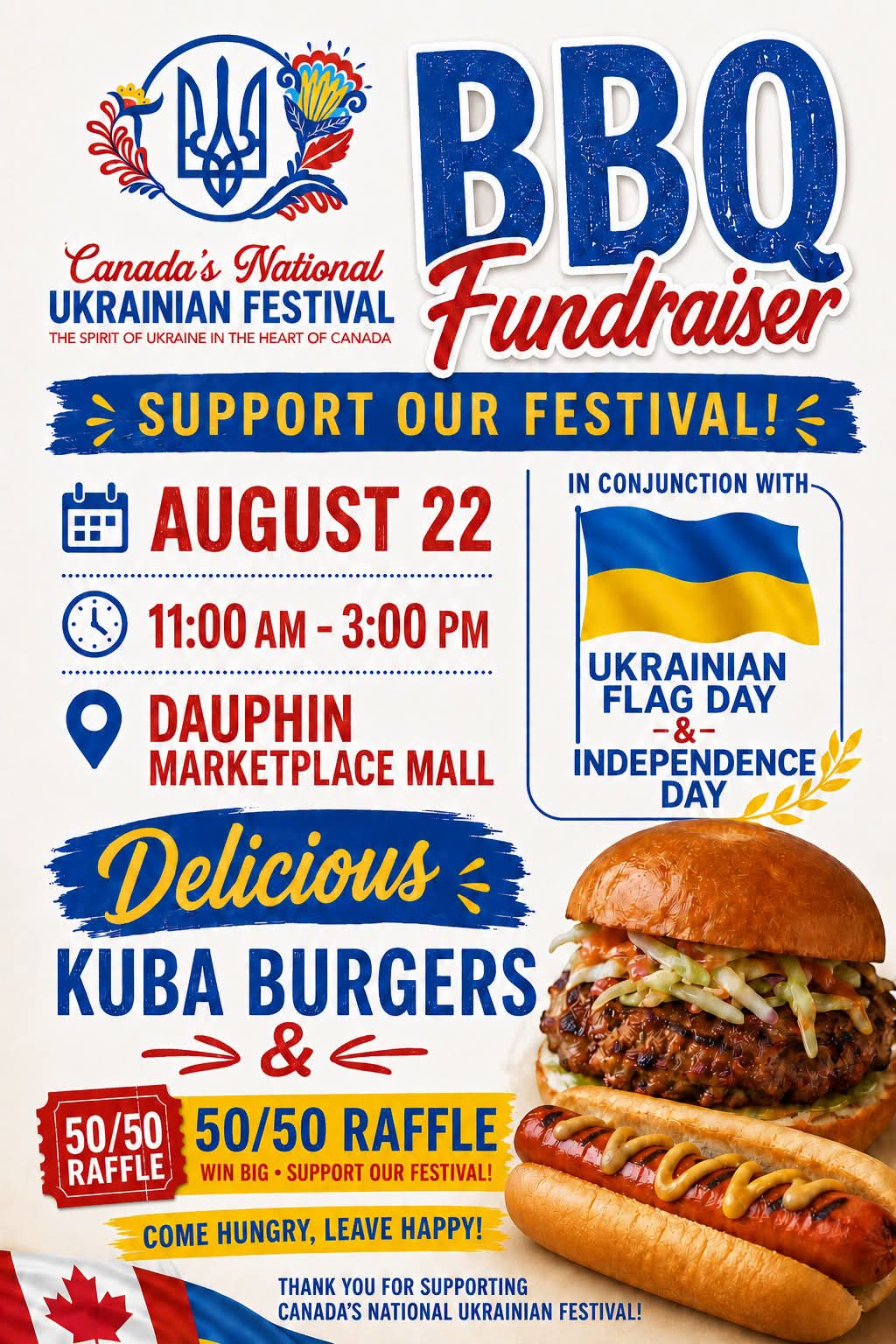 2026-08-22 – Dauphin Ukrainian Festival BBQ Fundraiser