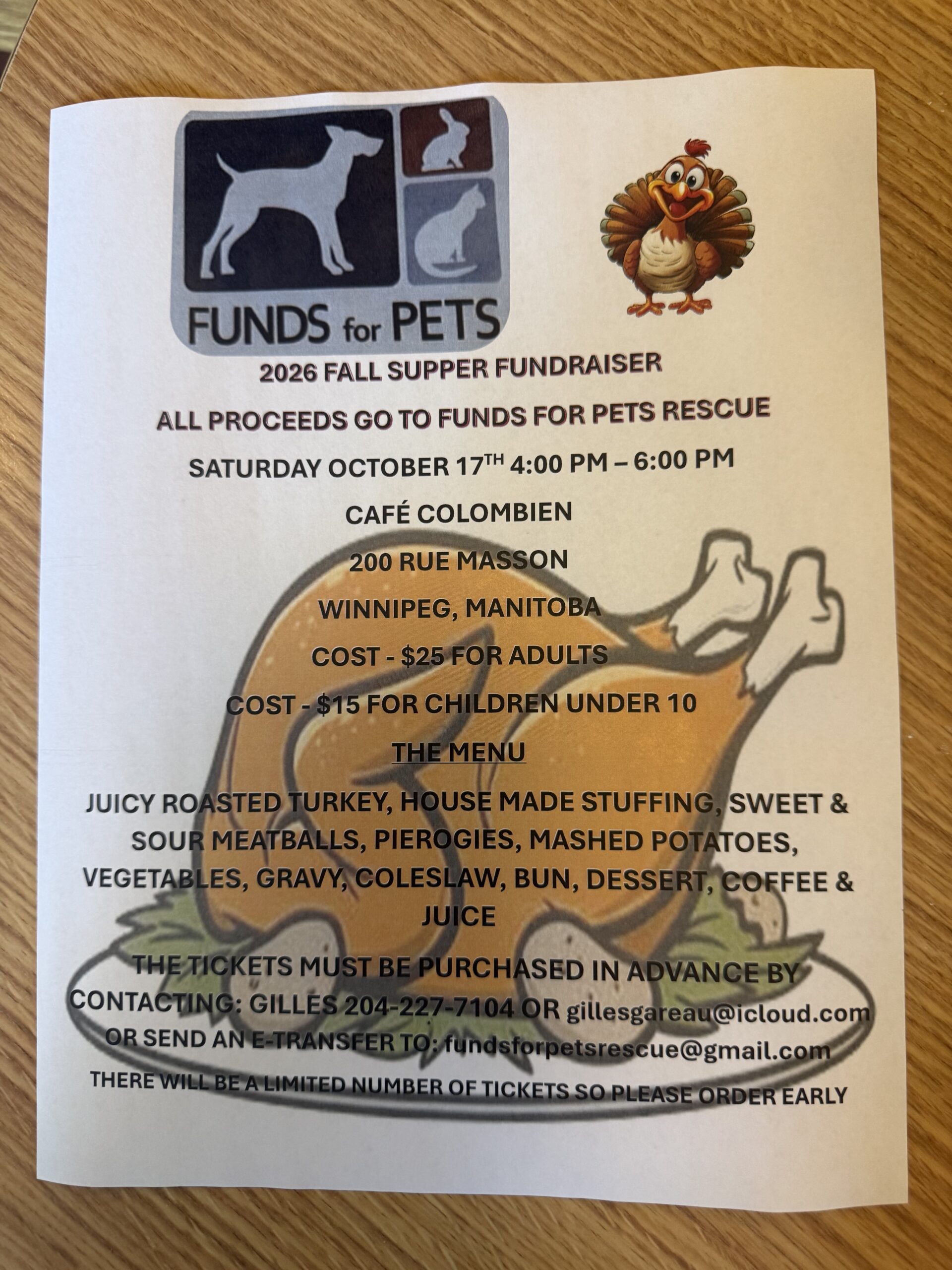 2026-10-17 – Funds for Pets Fall Supper Fundraiser