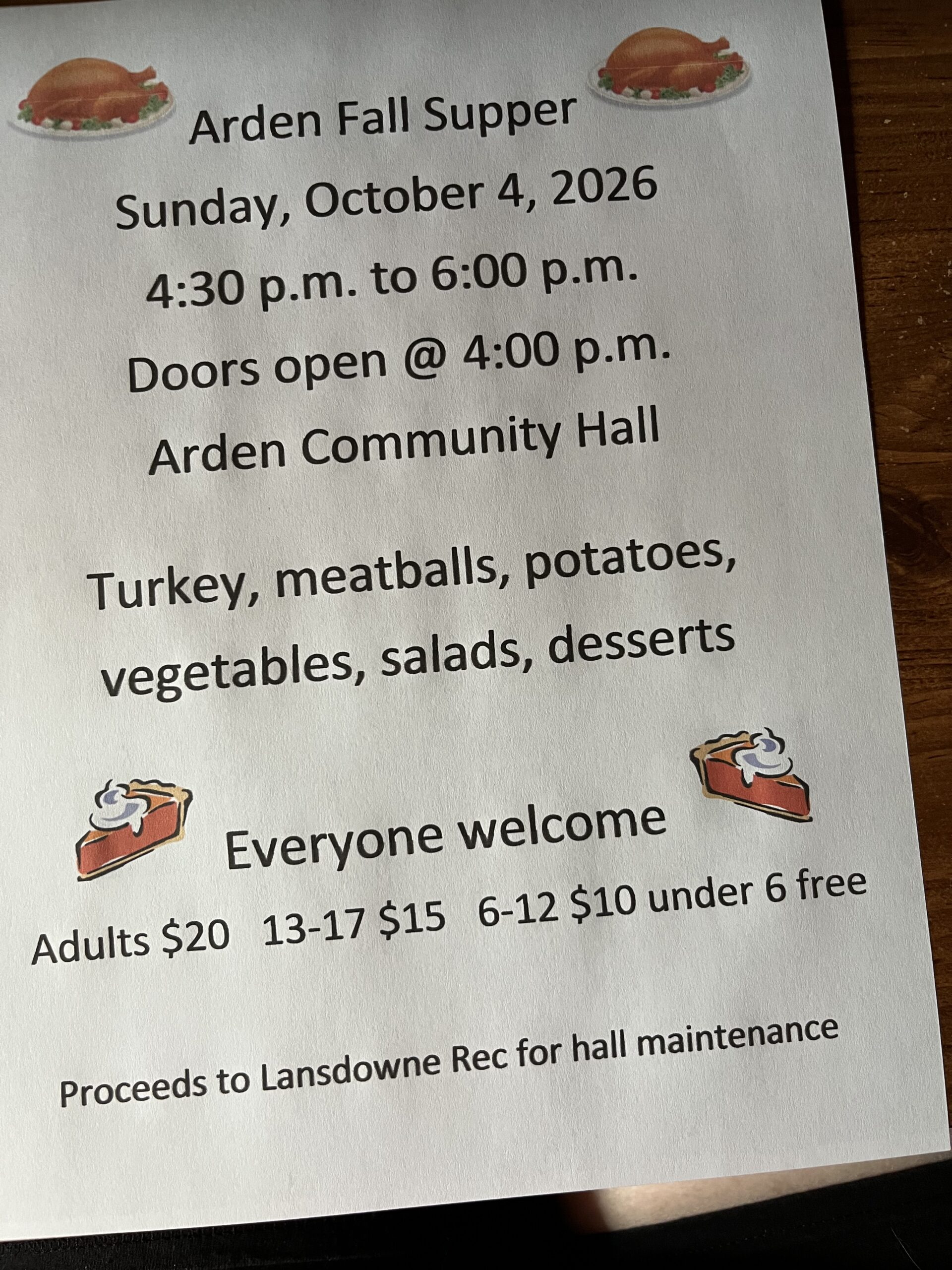 2026-10-04 – Arden Fall Supper