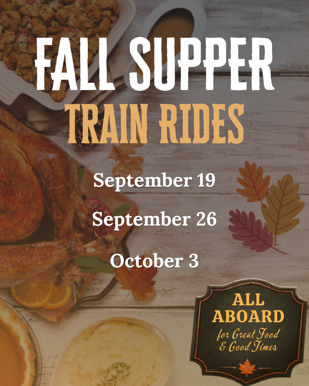 2026-10-03 – Prairie Dog Fall Supper Train Ride