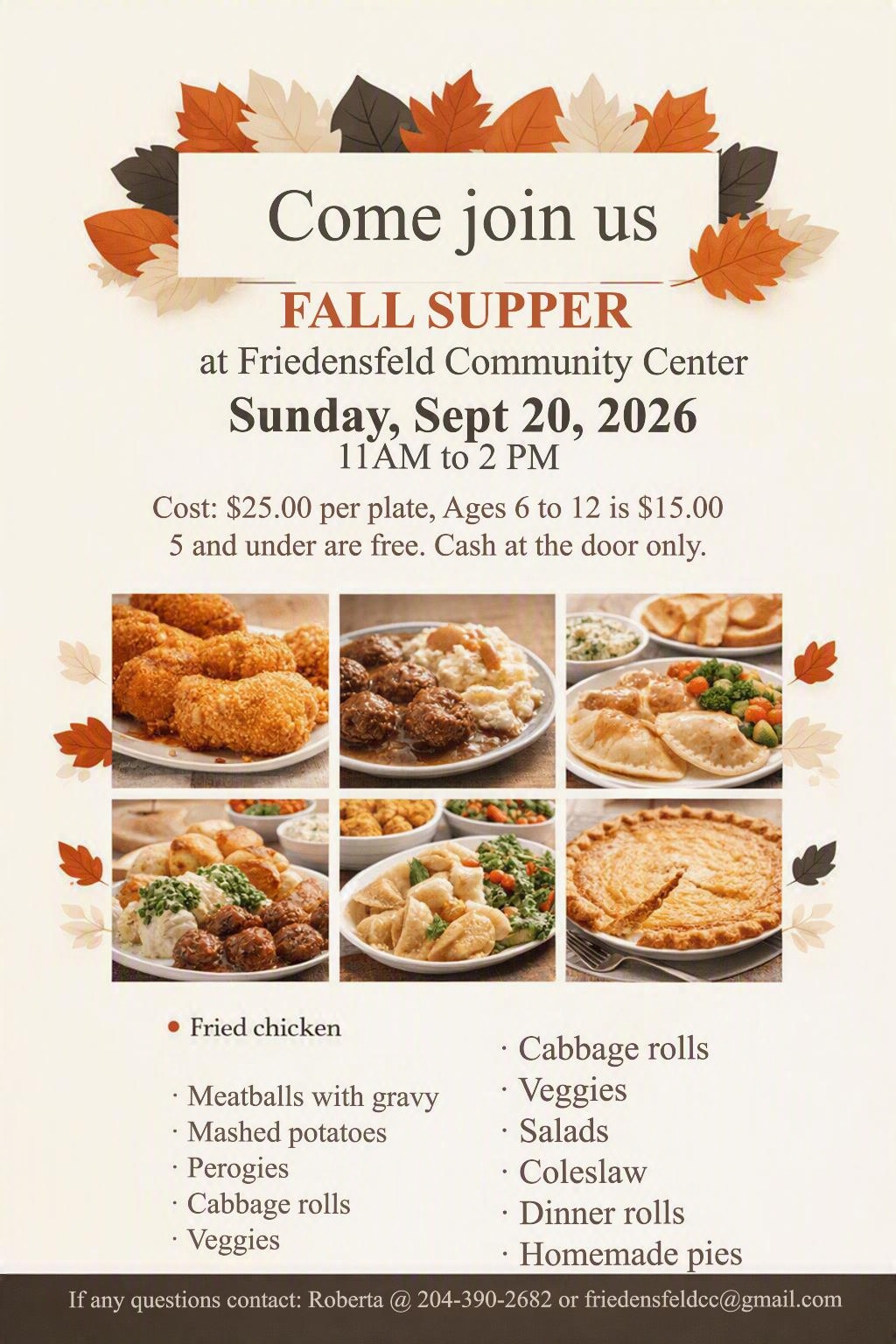 2026-09-20 – Friedensfeld Fall Supper