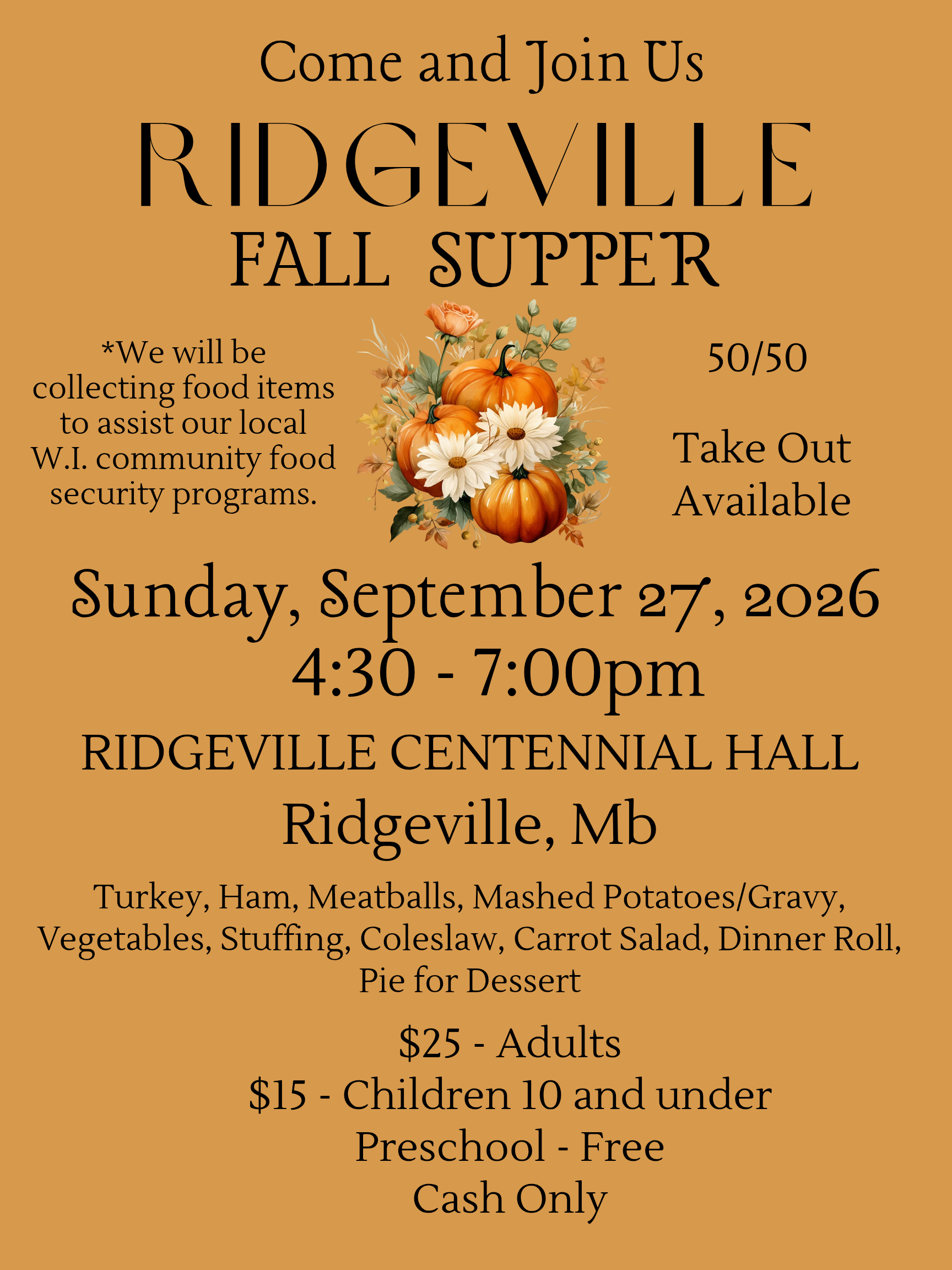 2026-09-27 – Ridgeville Fall Supper
