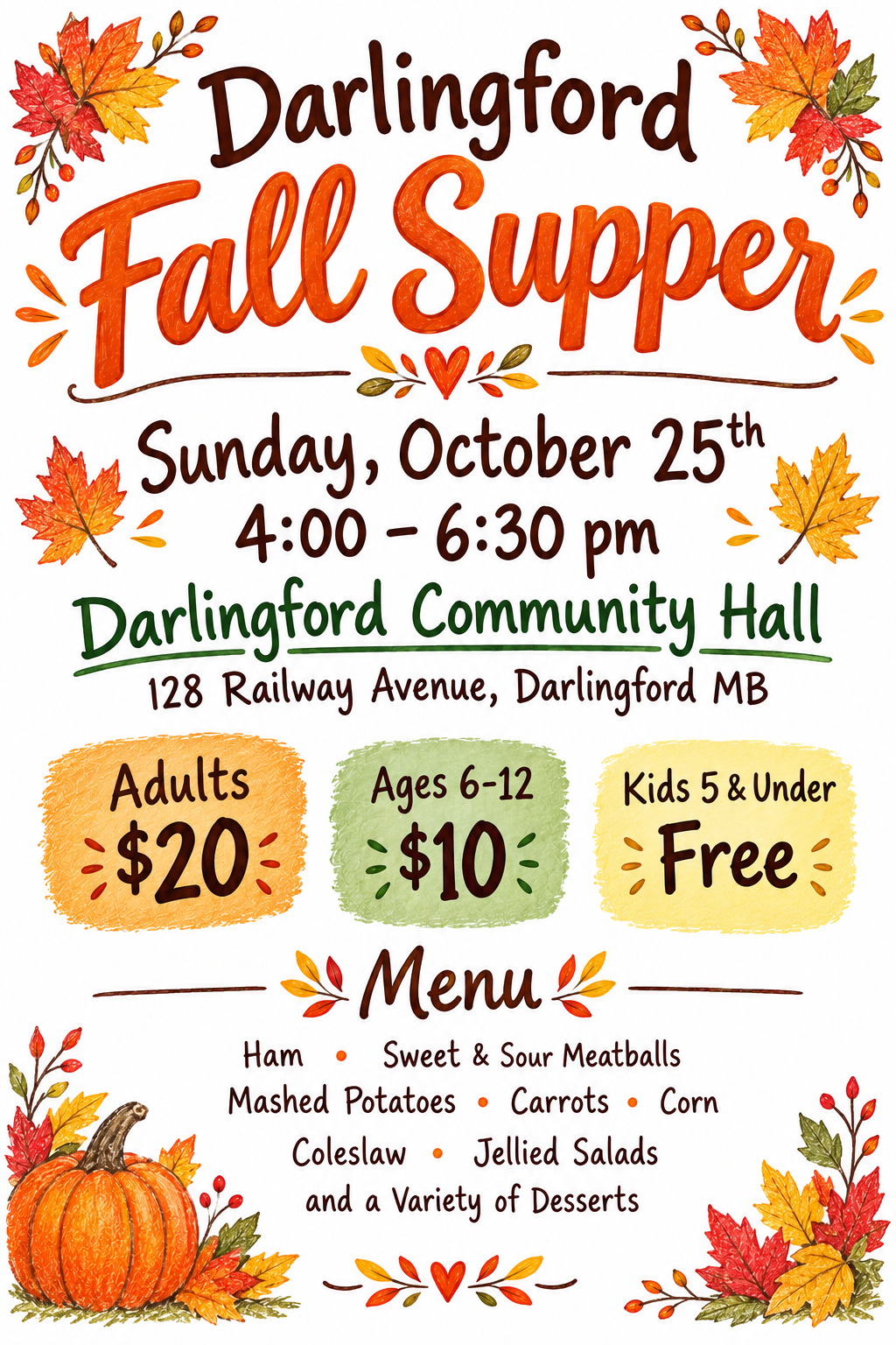 2026-10-25 – Darlingford Fall Supper