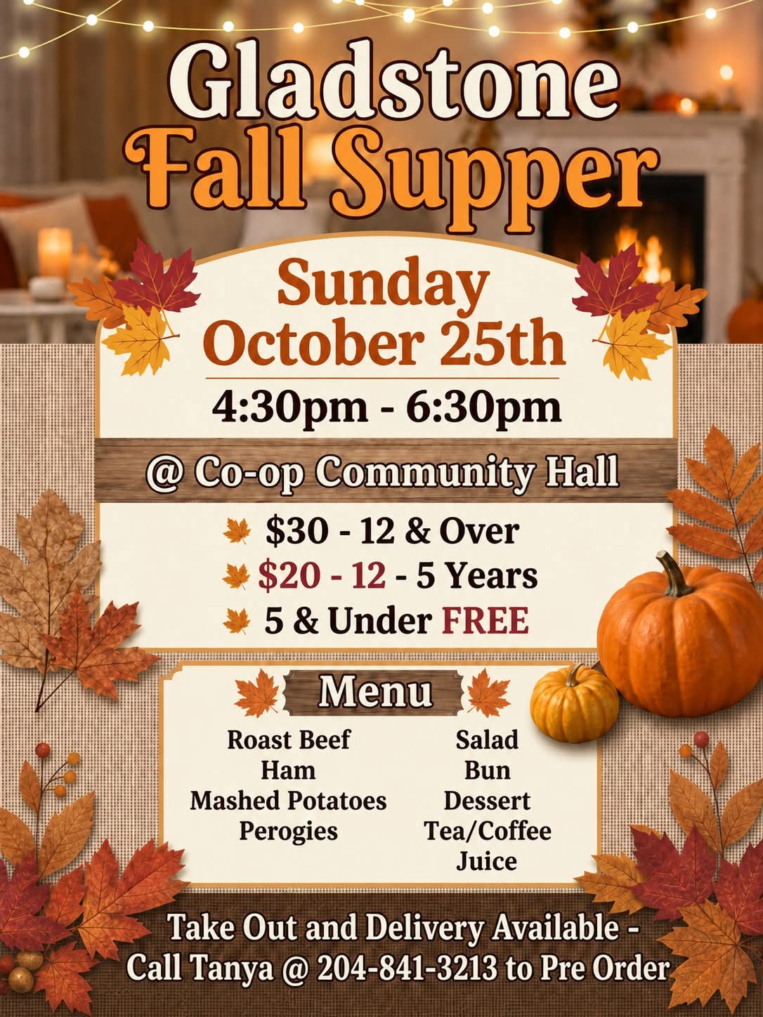 2026-10-25 – Gladstone Fall Supper