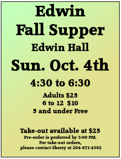 2026-10-04 – Edwin Fall Supper