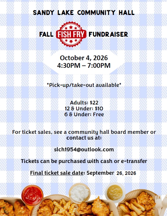 2026-10-04 – Sandy Lake Fall Fish Fry Fundraiser