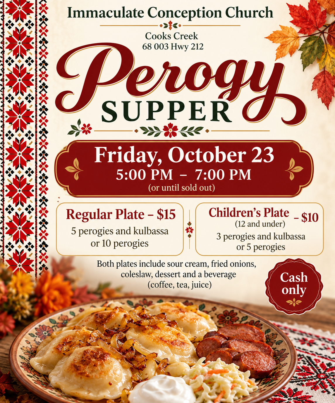 2026-10-23 – Immaculate Conception Church Perogy Supper